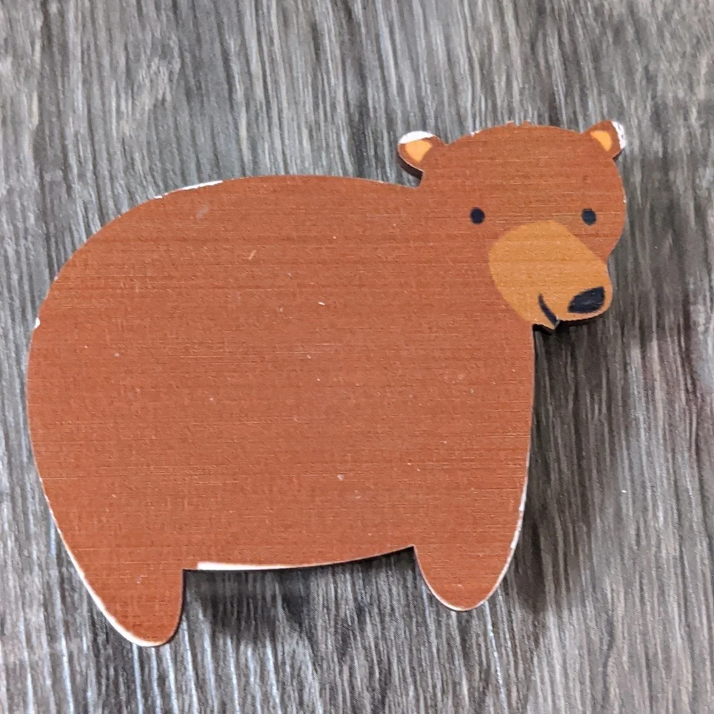 Little Wooden Set Of 10 Forest Animals Fox Turtle Bear Raccoons Squirrel Owls